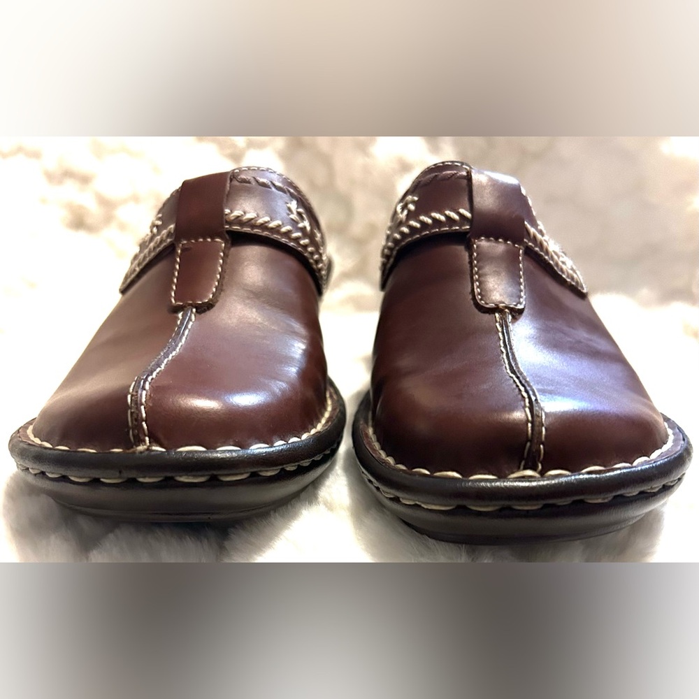 Like new Trotters Brandie Dark Brown Leather Slide in mule women’s size 6.5N - Picture 7 of 13